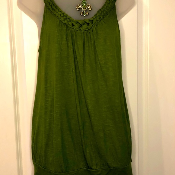Apt 9 IRISH Green Braided Top Size Large - Picture 4 of 13